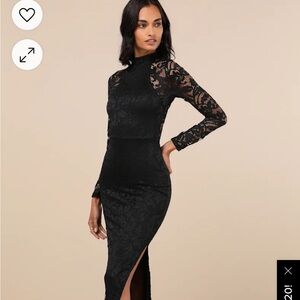 Elegant Black Lace Dress